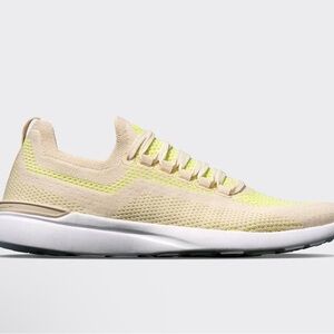 APL TechLoom Breeze Beige and Yellow Knit Sneakers